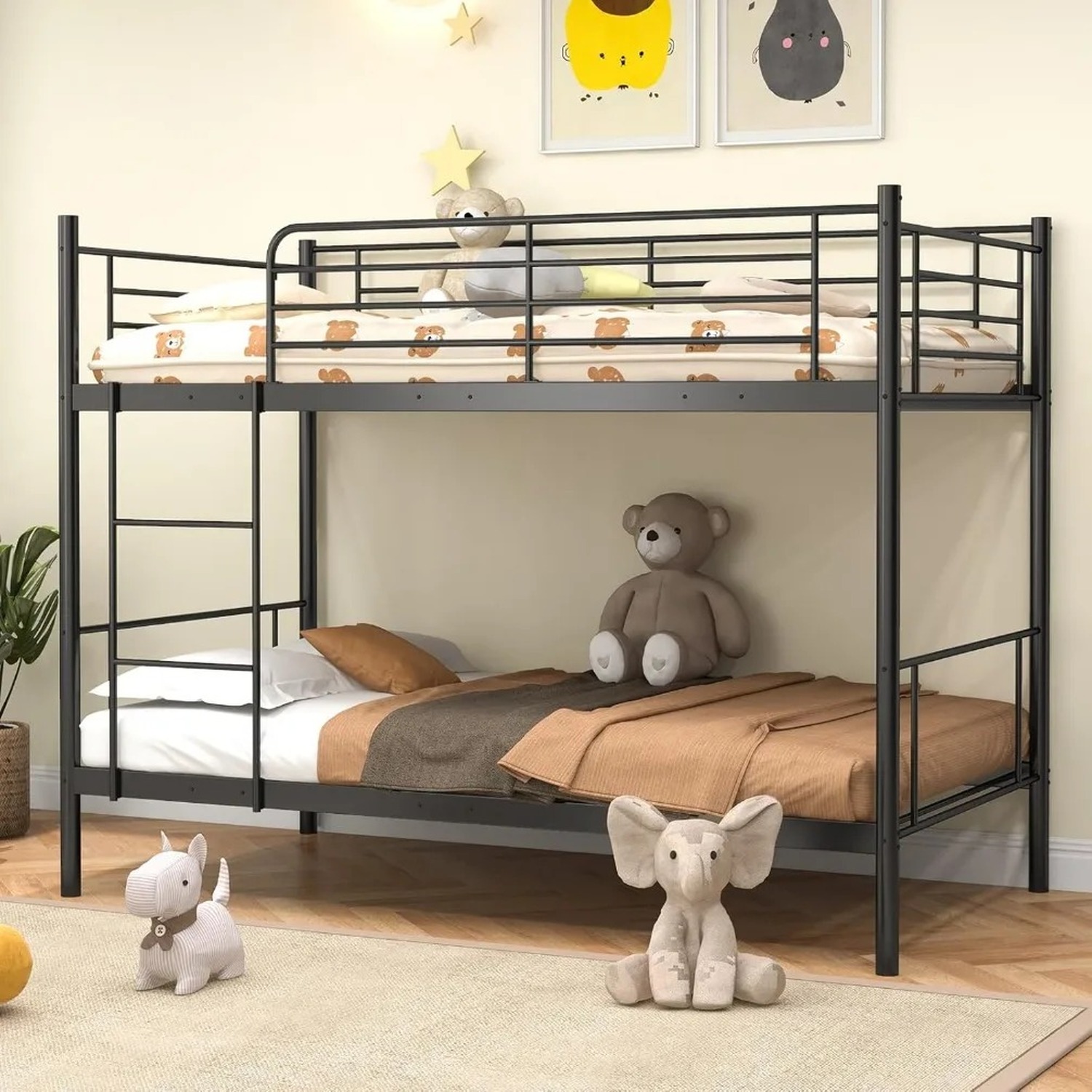 Single Kids Bunk Bed - Black