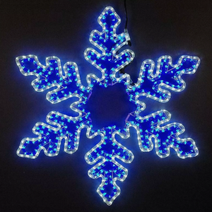 Christmas Blue Snowflake Rope Light