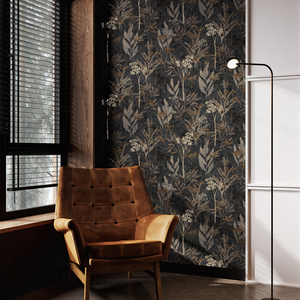 Black Superfresco Easy Solstice Floral Wallpaper shot 7599275