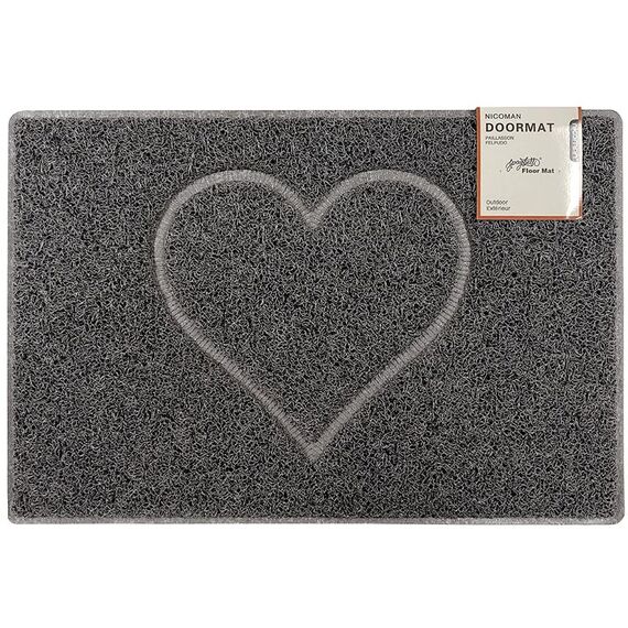 Oseasons Heart Medium Embossed Doormat with Open Back