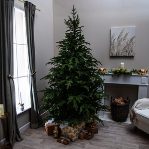 Highclere Pre Lit Wide Spruce Artificial Christmas Tree