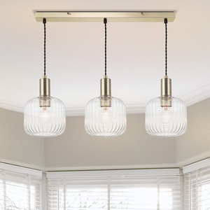 COSYLYTE Clayton 3 Light Glass Bar Pendant Light