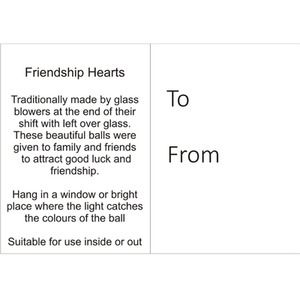 8cm Friendship Heart  Green