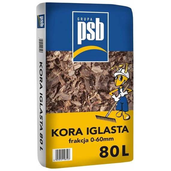Wood Bark Mulch Chippings 0-60mm 80L 