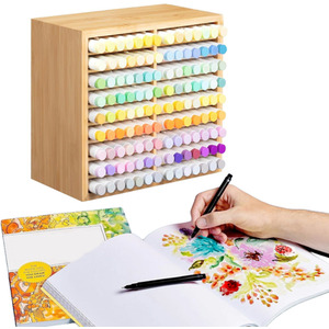 Bamboo Marker Pen Organiser