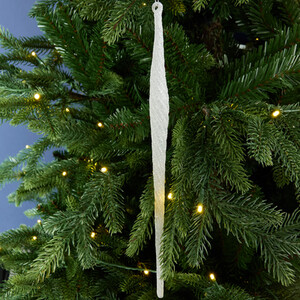 Frosted Glitter Glass Icicle
