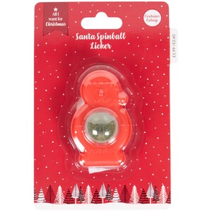 Santa Spinball Catnip Licker