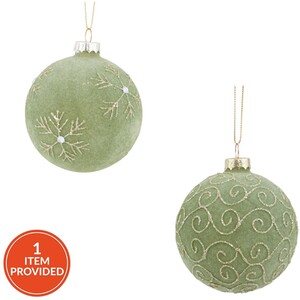 Flocked Patterned Bauble