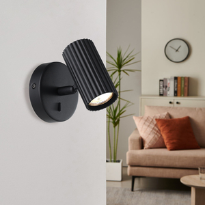 Eglo Portillo Metal Modern Wall Spotlight, Black