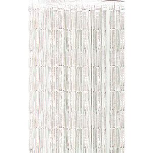 Shimmer Tinsel Curtain, 2.5M x 1M Silver