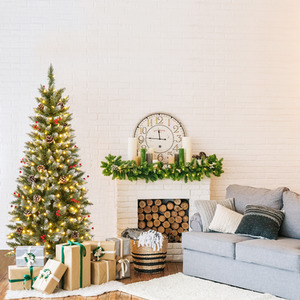 Pre-Lit Pencil Christmas Tree