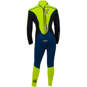 Lime Green Blue / 3-4 Years TWF XT3 3mm Kids Full Length Wetsuit shot 11224506