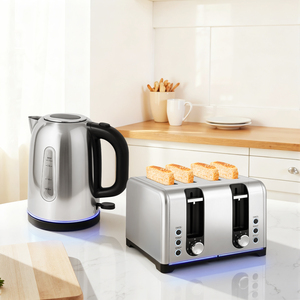 HOMCOM Kettle and Toaster Set, 3000W Rapid Boil, 800-290V70SR