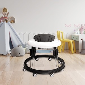 Alivio Foldable Baby Walker with 9-Height Adjustment (Black)