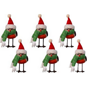 Plush Robin Christmas Tree Decorations