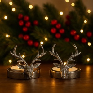 2pc Stag Candle Holder