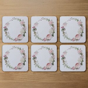 Watercolour Flowers Designer Coaster