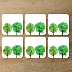 Trees Designer Coaster Set