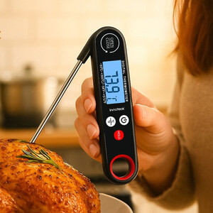 Digital Meat Thermometer Wireless Instant Read Meat Probe With Light