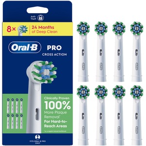Oral-B Pro Cross Action brush Heads, 8 Ct