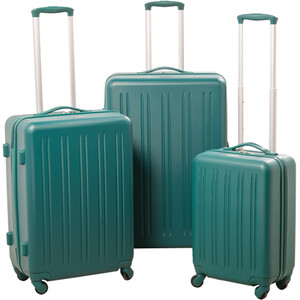 3 Piece Travel Gear Ribbed Hard Shell Luggage Set