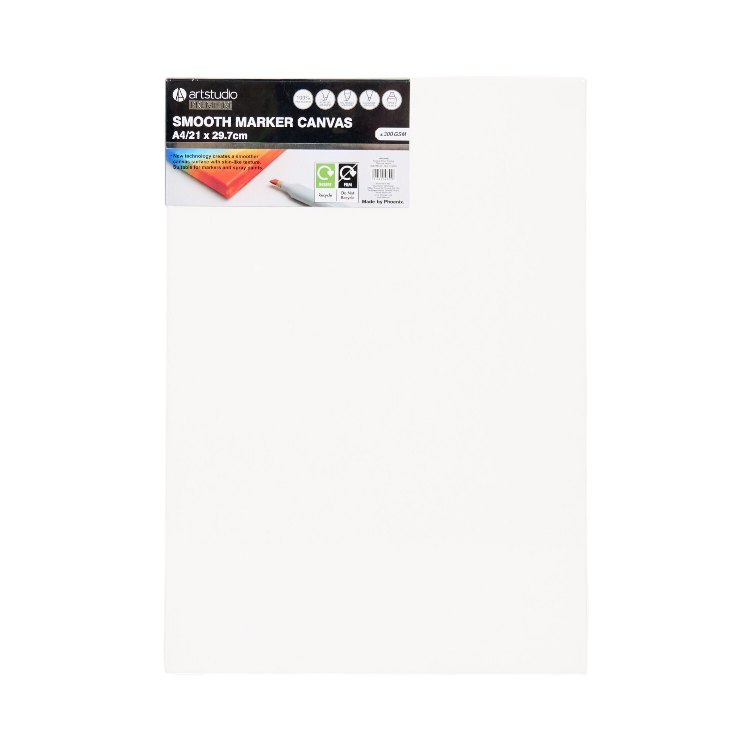 Art Studio Smooth Marker Canvas - White / A4