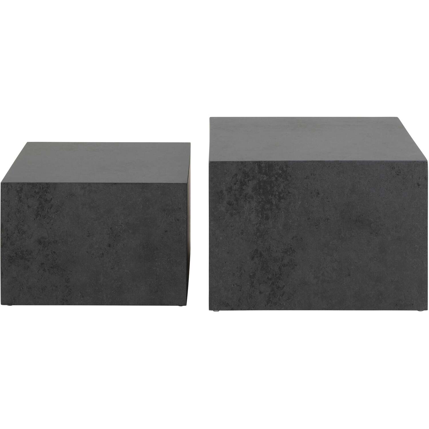 Munkebo Black Square Nesting Coffee Table Set 2-Piece - Black