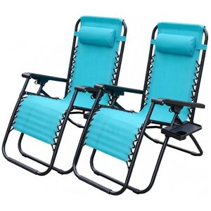 Alivio Zero Gravity Sun Lounger Adjustable Reclining Outdoor Garden Patio Relaxer Chair