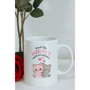 Cute Cat Valentines Ceramic Mug Sweet Love Gift