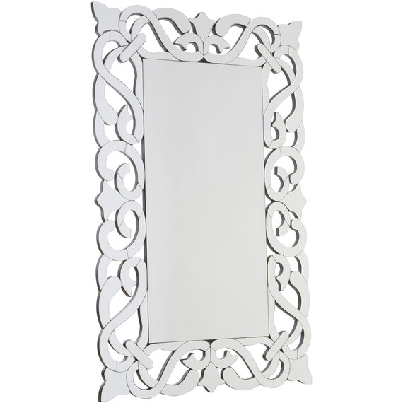 Stockholm 3D Effect Wall Mirror with Grey High Gloss