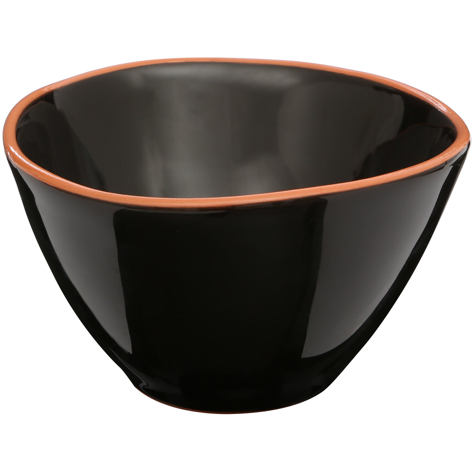 Image of Calisto Black Glazed Terracotta Cereal Bowl&hellip;