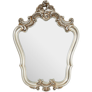 Adelere Champagne Finish Rose Crest Wall Mirror