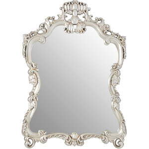 Gwenn Round Wall Mirror with Antique Silver Finish