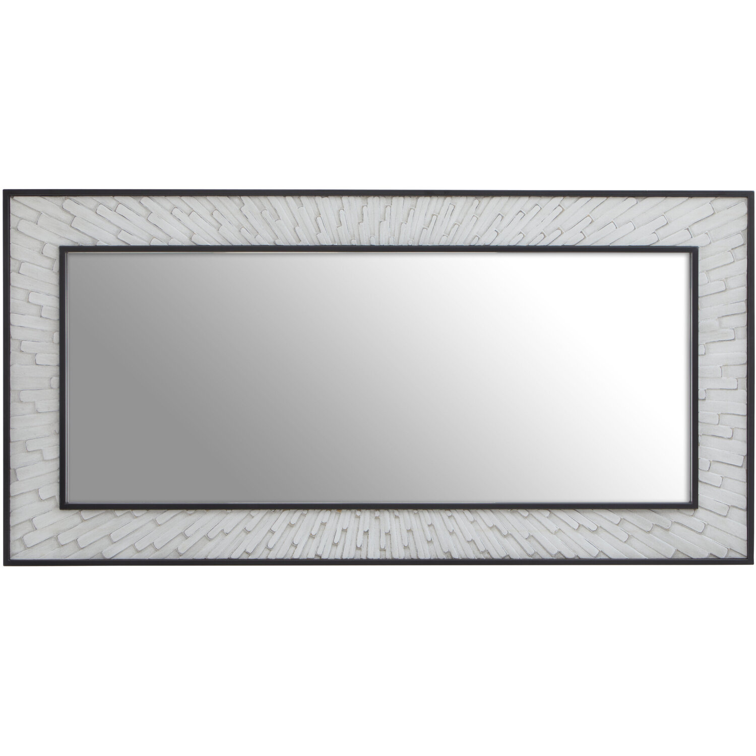 Cora Wall Mirror with Gold Finish Frame - Grey