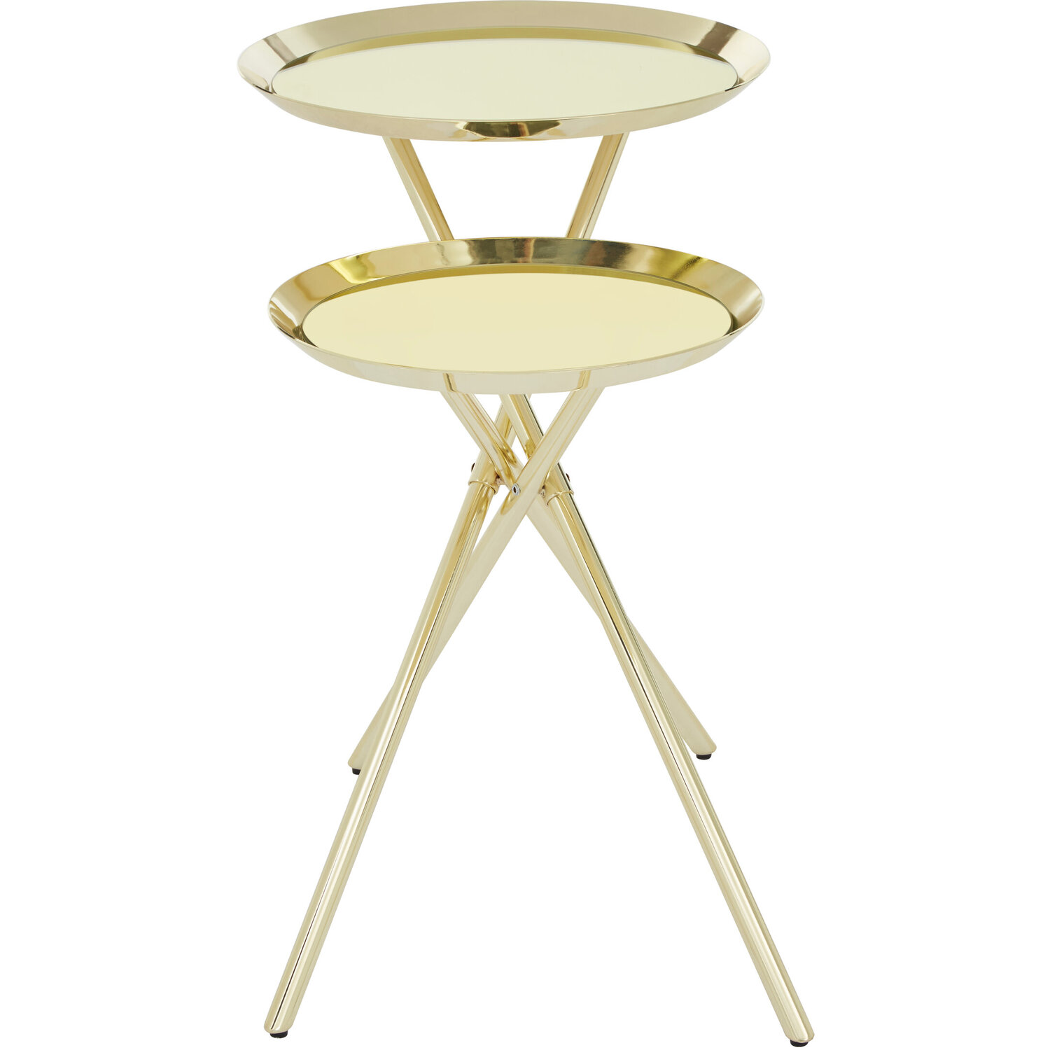 Oria Warm Metallic Side Table - Gold