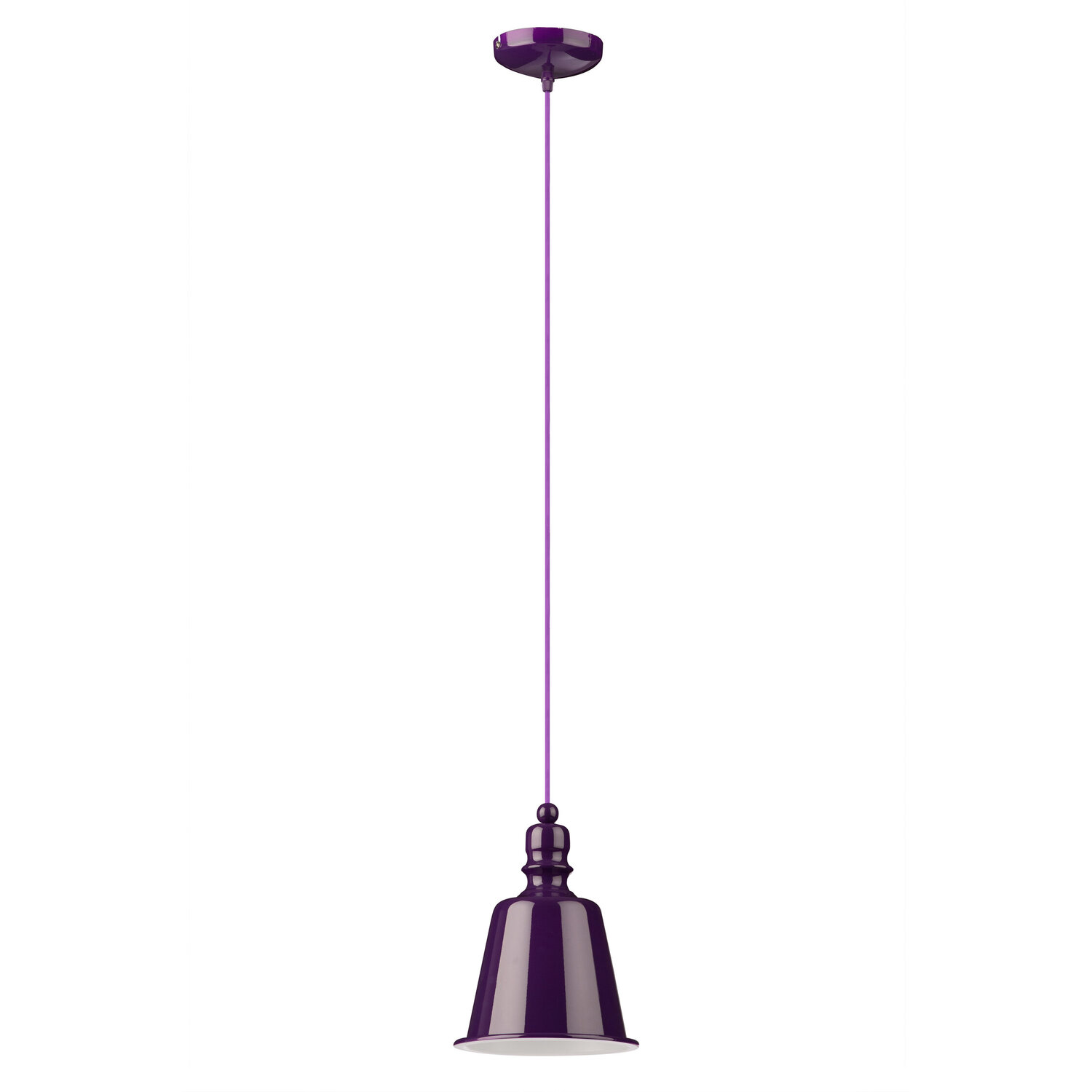 Purple Pagoda Pendant Light - Purple