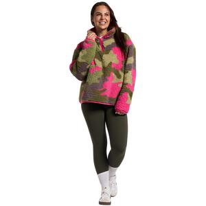 OHS Teddy Camo Print Half Zip Fleece