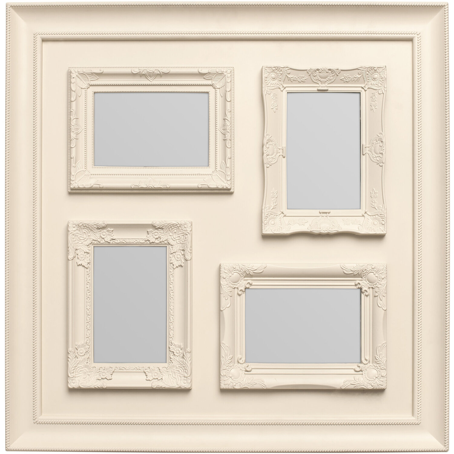 Maren 4 Photo Cream Plastic Multi Photo Frame - Cream