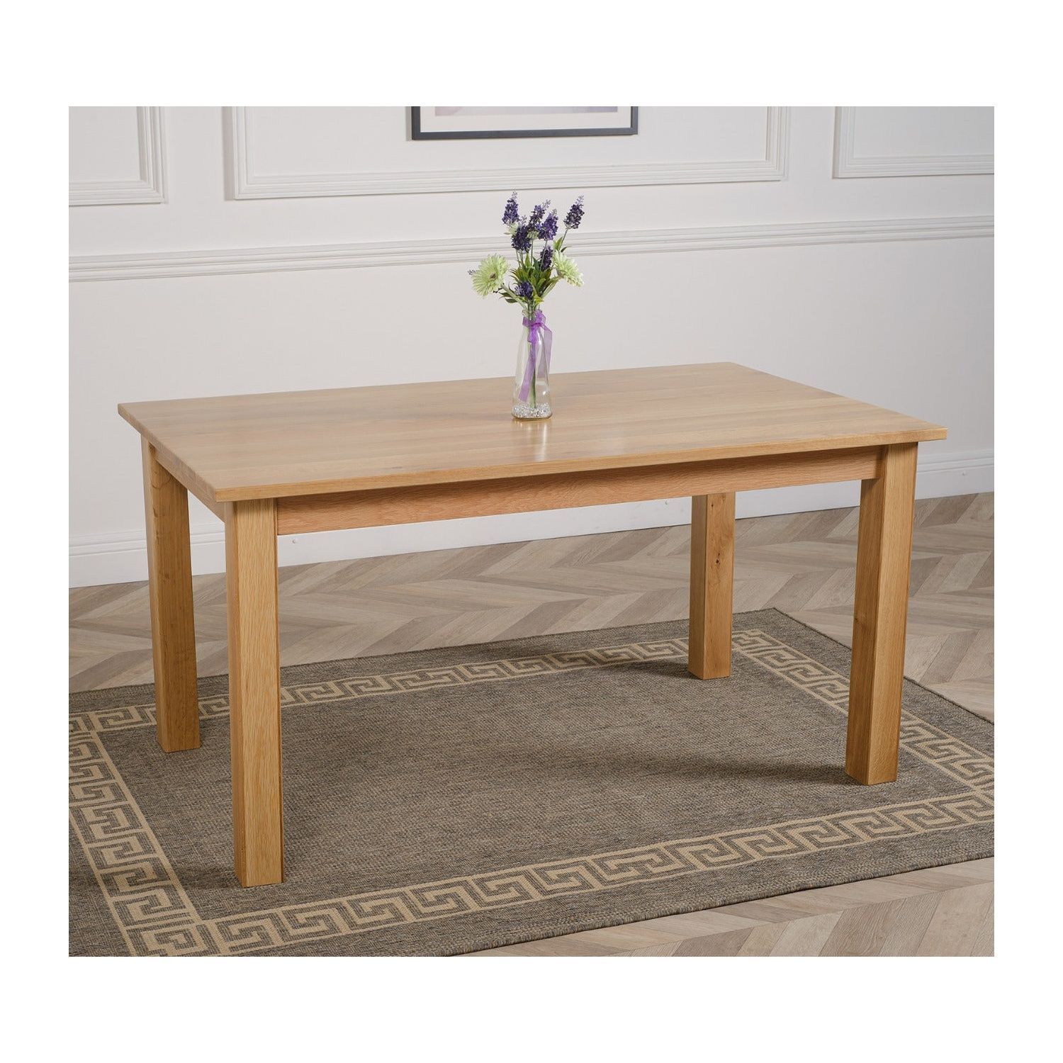 Thats Furniture Oslo 150 X 90 Cm Medium Oak Dining Table And 6 Princeton Chairs - Brown