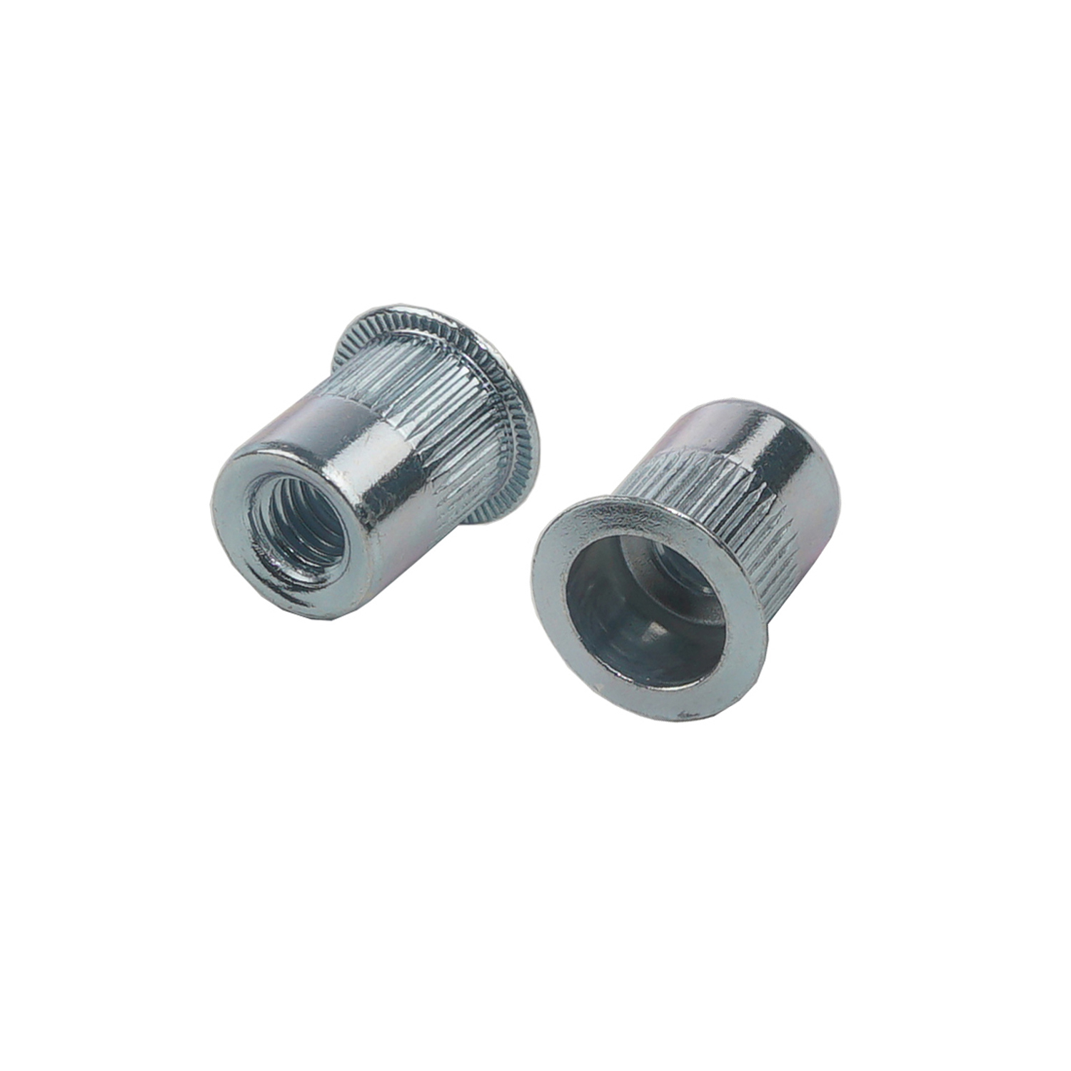 Jrp Riveting Products M6 X 14.7 Steel Flat Head Rivet Nuts - Box Of 500 - Grey