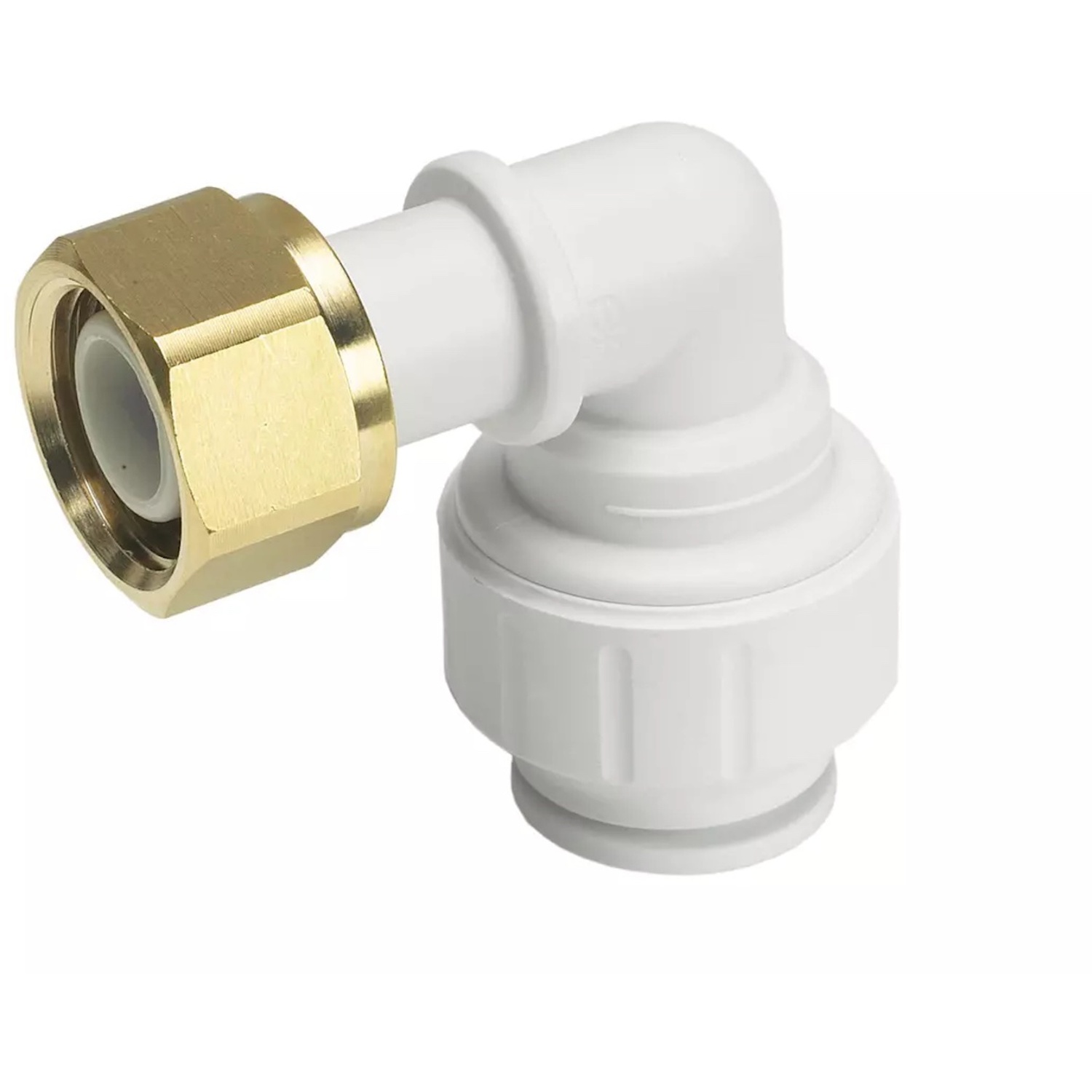 John Guest Speedfit Bent Tap Connector 15Mm X 1/2 (Pack Of 2) - Grey