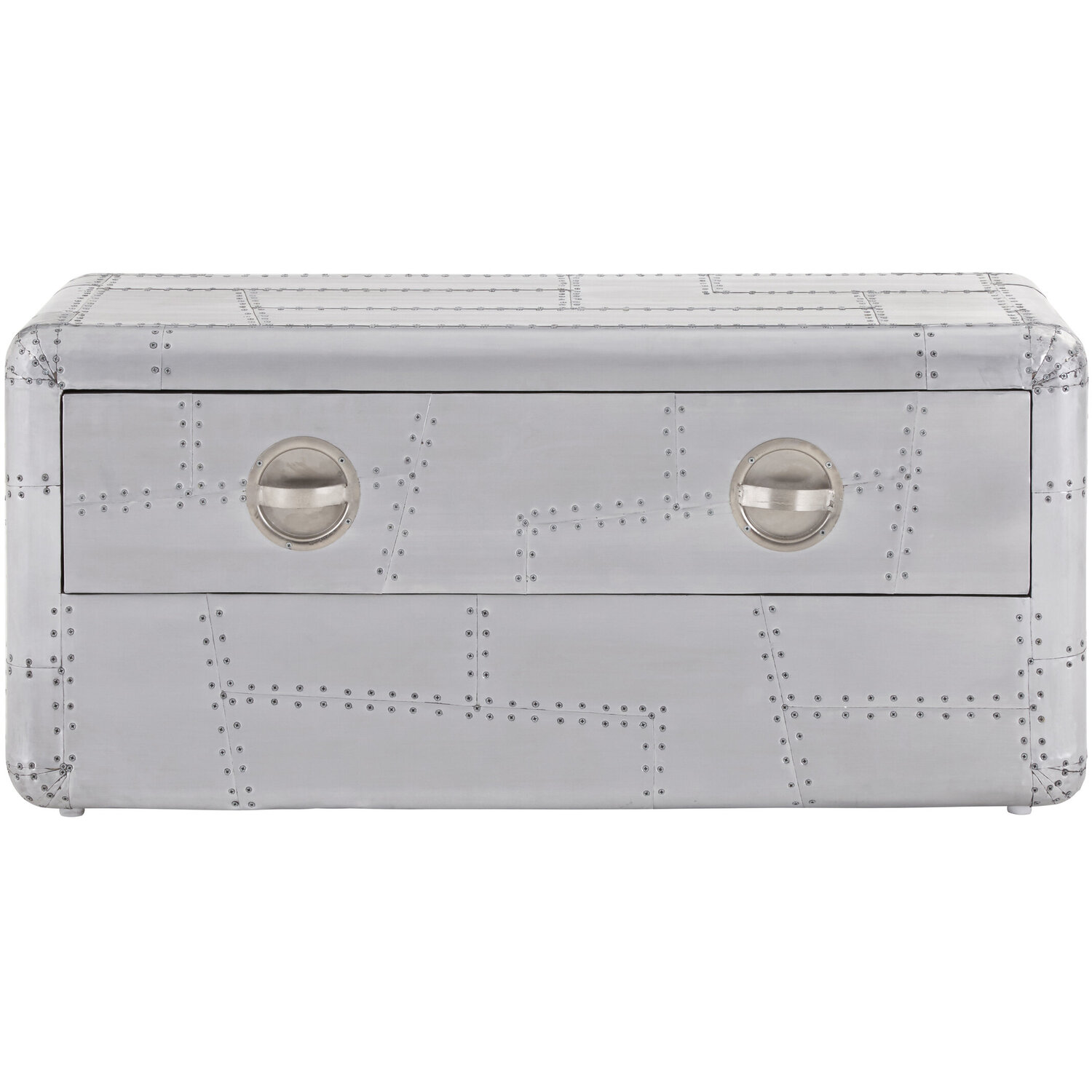 Avro Coffee Table with Drawer - Silver