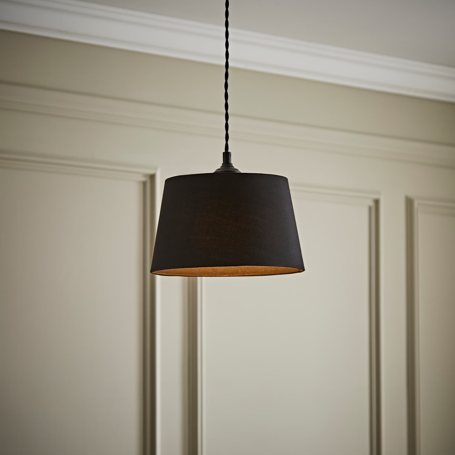 Valuelights Aspen Small Tapered Ceiling Lamp Shade - Black
