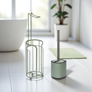 Showerdrape Dante Toilet Roll Holder and Toilet Brush Set