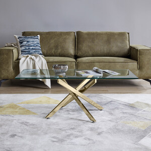 Leonardo Glass And Metal Coffee Table
