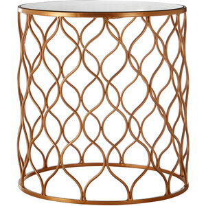 Avantis Set Of Two Mirrored Top Copper Tables