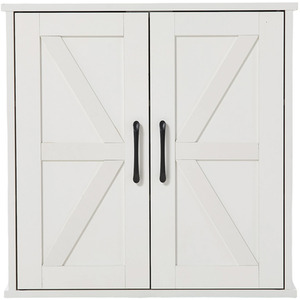 Wall-Mounted Bathroom Storage Cabinet with Double Doors