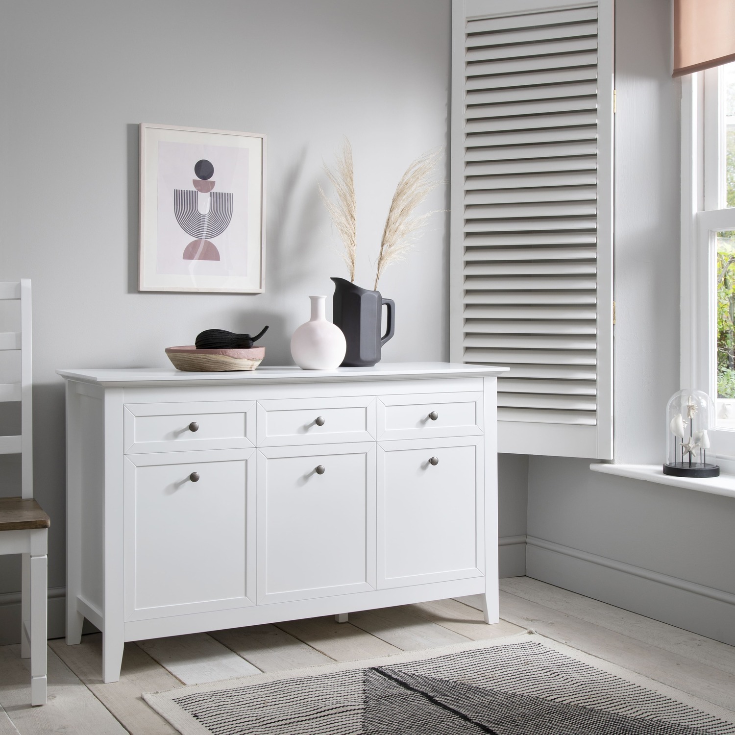 Karlstad Sideboard In Classic White - White