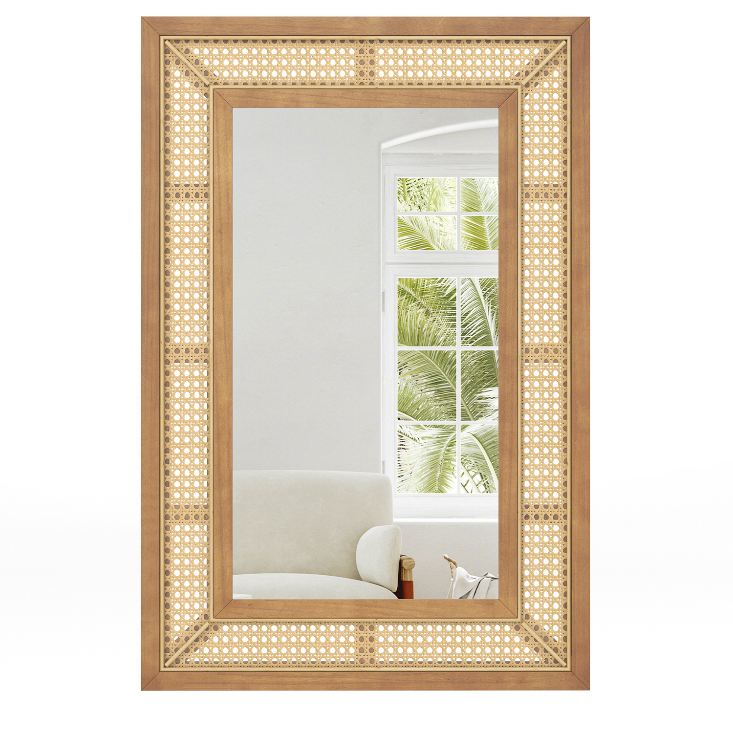 Bathroom Hanging Mirror - Natural