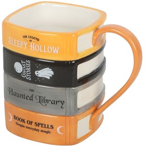 Haunted Library Book Stack Mug